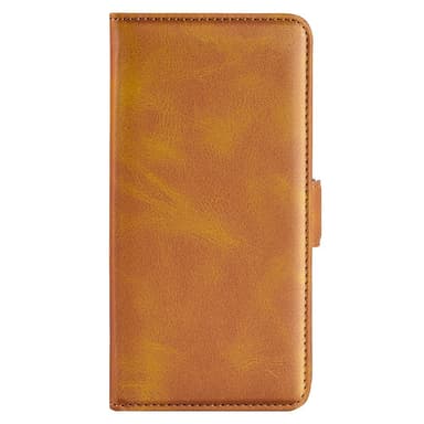 SKALO iPhone 15 Plus Premium Wallet Lompakkokotelo - Vaaleanruskea