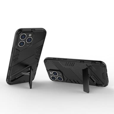 SKALO iPhone 15 Pro Max Hybrid BIBERCAS Suojakuori - Musta