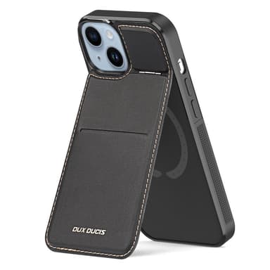 DUX DUCIS iPhone 15 Rafi Series Magneettirengas Suojakuori jossa on Korttipidike - Musta