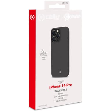 Celly Cromo Soft kumikotelo iPhone 14 Pro Black