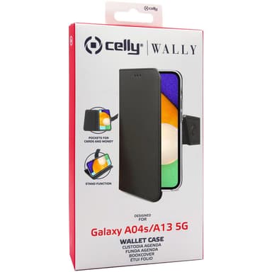 Celly Lompakkokotelo Galaxy A04s / A13 5G musta