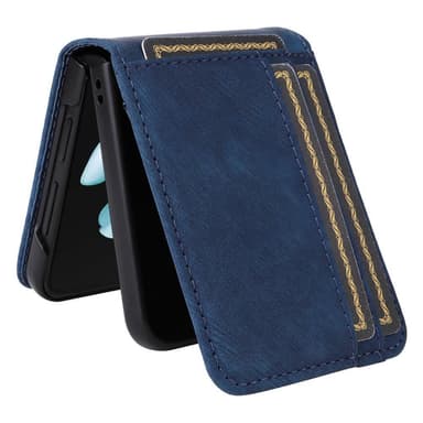 SKALO Samsung Z Flip5 PU-nahkainen Korttikotelo - Sininen