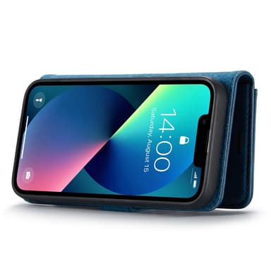 DG MING iPhone 15 2-in-1 magneetti lompakkokotelo - Sininen