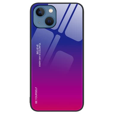 SKALO iPhone 15 Plus Gradientti karkaistu lasi TPU-suojakuori - Sininen