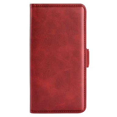 SKALO iPhone 15 Plus Premium Wallet Lompakkokotelo - Punainen