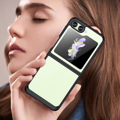 SKALO Samsung Z Flip5 Väri Puskurin Suojakuori - Musta