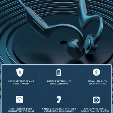 Langattomat urheilukuulokkeet Bluetooth 5.1 Musta