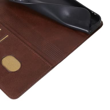 SKALO iPhone 15 Pro Max Premium Wallet Lompakkokotelo - Ruskea