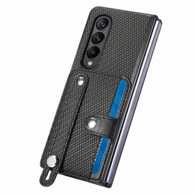SKALO Samsung Z Fold5 SKALO Samsung Z Fold5 Carbon Fiber Suojakuori  korttipidike / kahva - Khaki