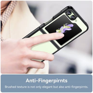SKALO Samsung Z Flip5 Väri Puskurin Suojakuori - Musta