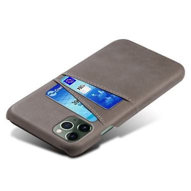 SKALO iPhone 15 PU-nahkainen Korttikotelo - Harmaa