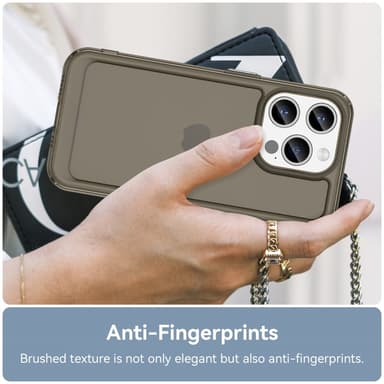 SKALO iPhone 15 Pro Läpinäkyvä TPU Metal Buttons Suojakuori - Harmaa