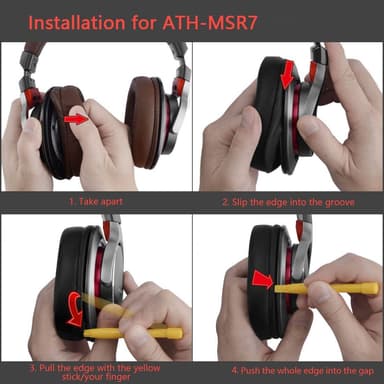 ATH M50/M50X/M40/msr-7 korvatyynyjen vaihto Ruskea