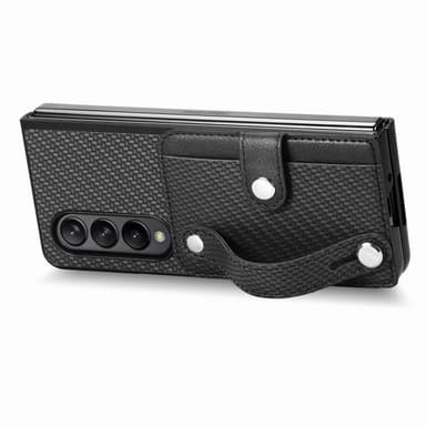 SKALO Samsung Z Fold5 SKALO Samsung Z Fold5 Carbon Fiber Suojakuori  korttipidike / kahva - Khaki