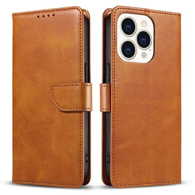 SKALO iPhone 15 Pro Premium Wallet Lompakkokotelo - Khaki