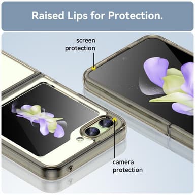SKALO Samsung Z Flip5 Väri Puskurin Suojakuori - Harmaa