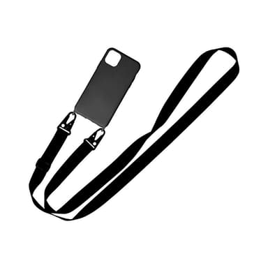 TPU-puhelinkotelo kaulanauhalla Musta iPhone 13