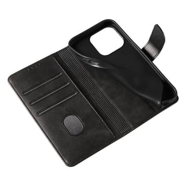 SKALO iPhone 15 Plus Premium Wallet Lompakkokotelo - Vaaleanruskea