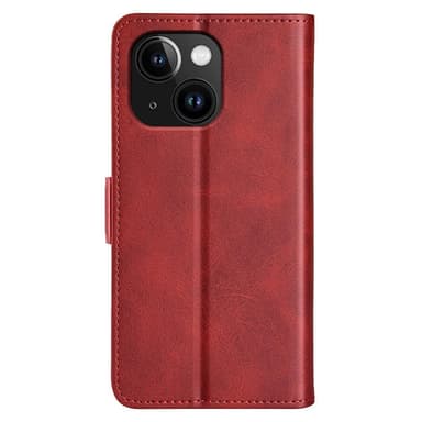 SKALO iPhone 15 Plus Premium Wallet Lompakkokotelo - Punainen