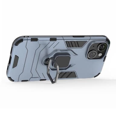 SKALO iPhone 15 Armor Hybridi metallirengas kuori - Sininen
