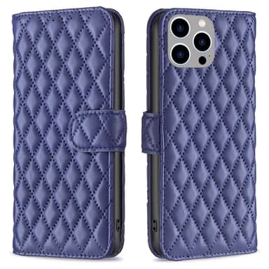 SKALO iPhone 15 Pro BINFEN COLOR Tikattu Lompakko - Sininen