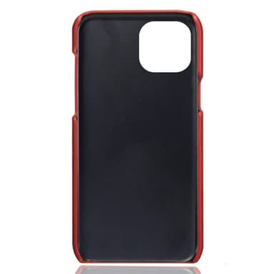 SKALO iPhone 15 PU-nahkainen Korttikotelo - Punainen