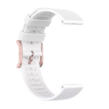 Bowener GRIT X Pehmeä silikonirannekellon ranneke Samsung Galaxy Watchille 20mm Valkoinen