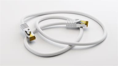 Goobay RJ45 välijohto CAT 6A S/FTP (PiMF), 500 MHz, CAT 7 raakakaapelilla, valkoinen