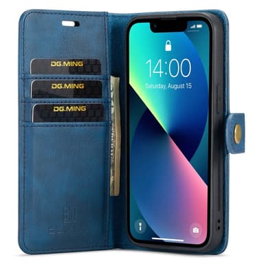 DG MING iPhone 15 2-in-1 magneetti lompakkokotelo - Sininen