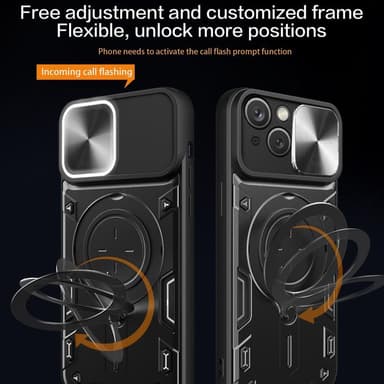 SKALO iPhone 15 Armor hybridi magnetrengas kameran liukusäädin - Hopea
