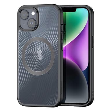DUX DUCIS iPhone 15 Aimo Series Magnetic Ring Suojakuori - Musta