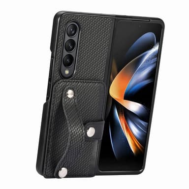 SKALO Samsung Z Fold5 SKALO Samsung Z Fold5 Carbon Fiber Suojakuori  korttipidike / kahva - Khaki