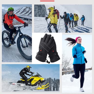 Ladattavat lämmitettävät käsineet Musta XL