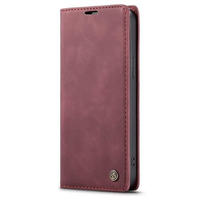 CASEME Retro Lompakkokotelo iPhone 15 Plus - Punainen