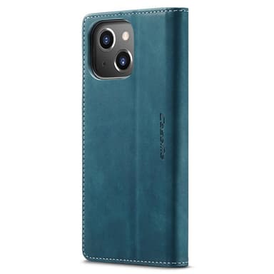 CASEME Retro lompakkokotelo iPhone 15 Plus - Sininen