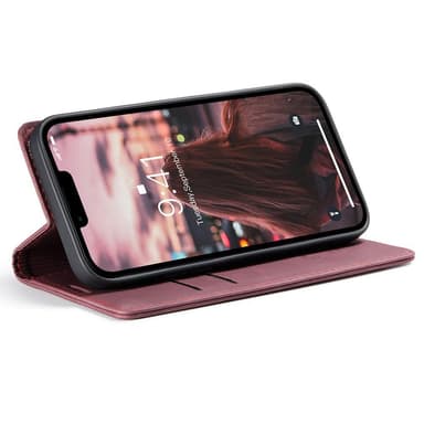 CASEME Retro Lompakkokotelo iPhone 15 Plus - Punainen