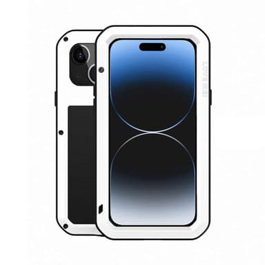 LOVE MEI Powerful kuori Apple iPhone 15 - Valkoinen