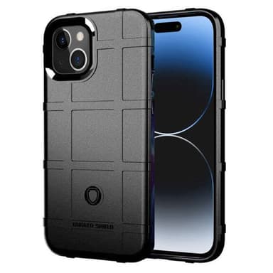Rugged Shield kuori Apple iPhone 15 Plus - Musta