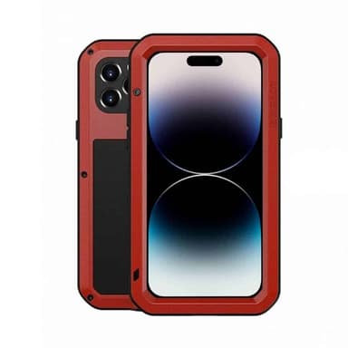 LOVE MEI Powerful kuori Apple iPhone 15 Pro - Punainen