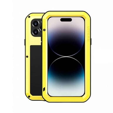 LOVE MEI Powerful kuori Apple iPhone 15 Pro - Keltainen