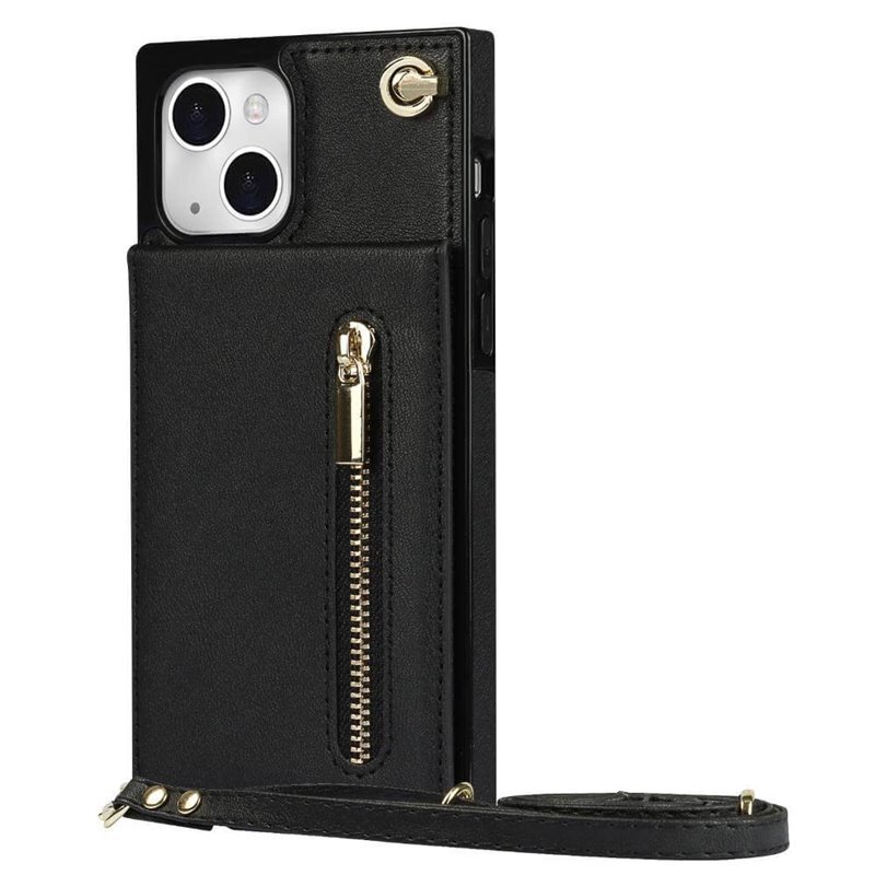 Zipper kaulakorukuori Apple iPhone 15 Plus - Musta