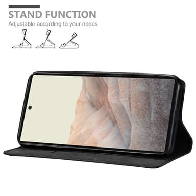 Google PIXEL 6 Suojakuori Lompakkokotelo (Musta)