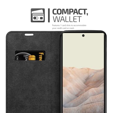 Google PIXEL 6 Suojakuori Lompakkokotelo (Musta)