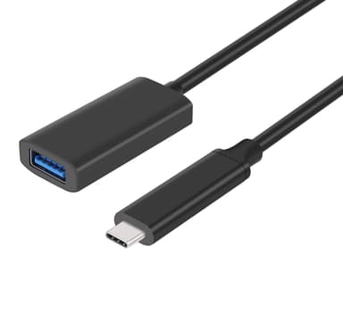 NÖRDIC aktiivinen 5m USB 3.2 Gen 2 SuperSpeed ​​10Gbps Jatkokaapeli USB-C uros USB-A naaras
