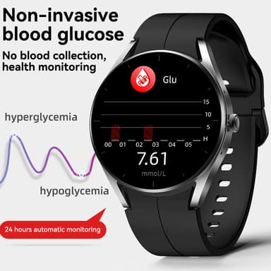 Älykello, jossa on EKG-sydämen seuranta/Bluetooth-puhelu/verensokerin seuranta Hopea