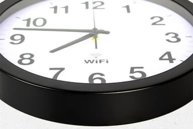 Smart WiFi Automaattinen ajan synkronointi mykistä seinäkello Musta