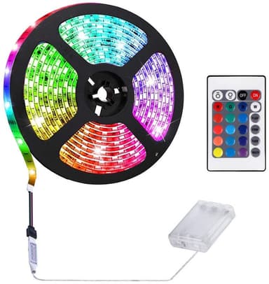 INF Valonauha kaukosäätimellä LED RGB 2 m IP65 vedenkestävä