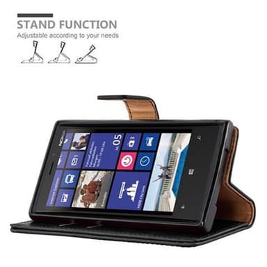 Nokia Lumia 920 Suojakuori Lompakkokotelo (Musta)