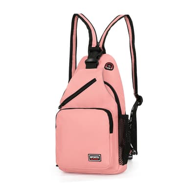 Monitoiminen crossbody laukkureppu Vaaleanpunainen
