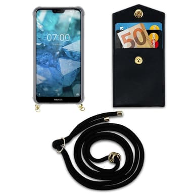 Nokia 7.1 Suojakuori Kotelo (Musta)